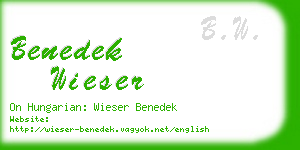 benedek wieser business card